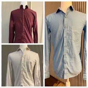 Bundle of 3 Men’s Button Up Shirts Size Small